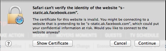 Mac certificate errors